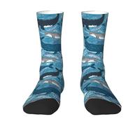 Whale Pattern Unisex Socks for Men & Women, Soft Moisture-Wicking Fit with Trendy Design, Best Gift