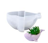 Whale Planter Mould | 11.9 x 7.7 x 5.5 cm 3D Whale Jar Silicone Moulds | Sea Resin Mould for Concrete & Clay | , Office, Desktop and Cabinet Art Craft