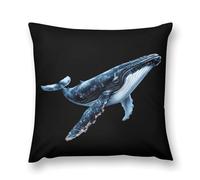 Whale Plush Pillowcases Soft Throw Pillow Covers Body Cushion Protective Case for Sofa Car Home Decor 12 "x12 "