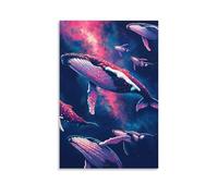 Whale Poster Vintage Whale Wall Art Personality Artwork Abstract Poster Minimalist Modern Home Wall Art Canvas Print Painting Bedroom Aesthetic Bathroom Living Room Decor Gift 12x18inch Unframe