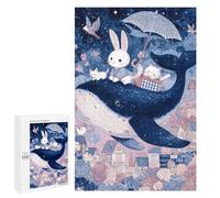 Whale Ride Fantasy Scene Puzzle 1000 Teile Schwer Puzzle Spielzeug Lernspiel Impossible Herausforderungsspielzeug Für Erwachsene Kinder 1000 PCS