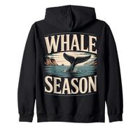 Whale Season Wildlife Watching Zip Hoodie