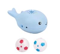 Whale Shaped Floating Ball Cat Toy, Interactive Air Suspension Cat Toy with Fan, Automatic Moving Ball Toy for Indoor Cats, Boredom Relief Enrichment Toy (Blue)