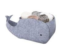 Whale Shaped Snack Bin - Foldable Felt Storage Box for Dorm Organization | Thick Polyester Fabric with Reinforced Stitching, Lightweight Foldable Container, Decorative Organizer Basket for Clothes