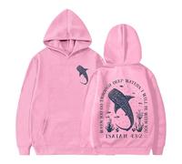 Whale Shark Hoodie Sweatshirt When You Go Through Deep Waters Shirt Christian Bible Verse Isaiah Pink
