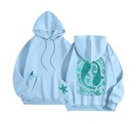 Whale Shark Hoodies for Teen Girls | Ocean Graphic Preppy Sweatshirts Oversized Y2K Pullover Tops Pocket Casual Long Sleeve Fall Outfits Trendy 2025 Blue S