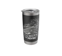 Whale Shark Keep Moving Motivational Stainless Steel Insulated Tumbler