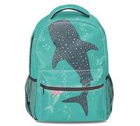 Whale Shark Mermaid Print Backpack: Kids Cartoon School Bookbag for Boys and Girls, 3D Backpack (print 1)