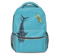 Whale Shark Mermaid Print Backpack: Kids Cartoon School Bookbag for Boys and Girls, 3D Backpack (print 4)