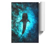 Whale Shark Painting Unframed Print for Living Room Bedroom Home Office Décor, Wall Art Picture, A3 (29.7 x 42 cm)