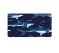 Whale Shark Pattern Rectangular Non-Slip Mouse Pads Rubber Base Desk Mat for Home Office 40X75cm