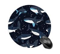 Whale Shark Pattern Round Mouse Mat 20CM Desk Pad Non-Slip Rubber Gaming Mousepad Desktop Mousemat