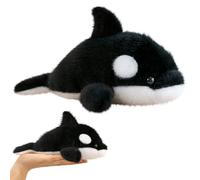 Whale Shark Plush Toy Stuffed Animal Soft Hugging Pillow,Shark,Orca & Seal Plush Toy Super Soft Cuddly Ocean Animal Pillow Oceanne the Dolphin Stuffed Animal Perfect for Snuggles & Playtime (Black)