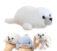 Whale Shark Plush Toy Stuffed Animal Soft Hugging Pillow,Shark,Orca & Seal Plush Toy Super Soft Cuddly Ocean Animal Pillow Oceanne the Dolphin Stuffed Animal Perfect for Snuggles & Playtime (White)