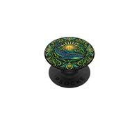 Whale Shark Solarpunk Art Nouveau Kelp Wreath PopSockets Adhesive PopGrip