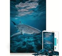 Whale Shark Underwater 1000-piece Jigsaw Puzzles Brain Training Fun Tight Interlock No Gaps Bonding Activity for Loved Ones (38x52cm)