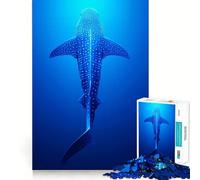 Whale Shark Underwater Jigsaw for Adults 1000 Pieces Brain Memory Game Laser Cut for Flawless Fit Unique Gift for Stress Relief (50x75cm)