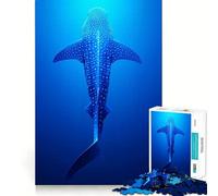 Whale Shark Underwater Jigsaw Puzzle 1000 Pieces Focus Building Toy Firm Fit Secure Assembly Holiday Indoor Entertainment Toy (38x26cm)
