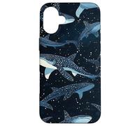 Whale Shark Underwater Pattern Case for iPhone 16 Plus