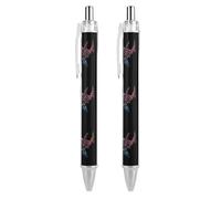 Whale Shark with Christmas Lights Retractable Ballpoint Pen 0.5mm Fine Point Black Ink Pens Office Supplies for Teacher Nurse