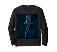 Whale Sharks Drift Through Deep Blue Sea Ocean Serenity Long Sleeve T-Shirt