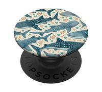Whale Sharks Pattern Hand Drawn Whale Shark PopSockets Adhesive PopGrip