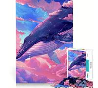 Whale Skies Jigsaw Puzzles 1000 Cognitive Skill Toy Smooth Burr Free Surface Relaxing Indoor Group Activity (50x75cm)