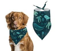 Whale Song Cute Dog Bandanas Adjustable Bibs Puppy Neckerchief for Cat Triangle Pet Scarf Summer
