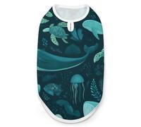 Whale Song Cute Dog Vest Pet Clothes Sleeveless Shirt