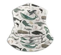 Whale Song Neck Gaiter Soft Face Cover Neck Warmer Tube Half Face Mask Scarf Balaclava For Outdoor Sports
