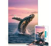 Whale Song Serenity Jigsaws for Adults1000 Pieces Brain Memory Game Fine Cut Premium Finishing Engaging Way to Pass Free Hours (38x52cm)