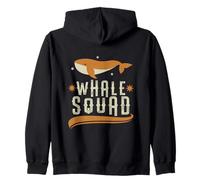 Whale Squad Whale Design Sea Ocean Community Zip Hoodie