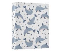 Whale Star 3 Ring Binder 1.5 Inch Round Ring Binder View Binder Holds 200 Documents for Home School Office Use