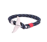 Whale Tail Bracelets Woven Bracelet Adjustable Nautical Cuff Bracelets Whale Tail Pendant Bracelet Couple Survival Rope Chain Wrap Wrist Bands