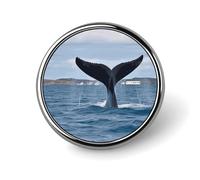 Whale Tail Brooch Pins Lapel Pins for Men Women Badge Button Cover Decorative Jewelry Charms for Hats Bags Backpacks Suits Shirts Scarves Clothing Accessories Banquet Wedding Gift