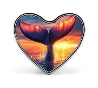 Whale Tail Butterfly Sunset Brooch Pins Heart Badge Button Tie Lapel Backpack Pin Decoration for Women Men