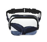 Whale Tail in The Seawaist Bag for Men Women - Adjustable Double Fanny Pack for Travel, Sports, and Daily