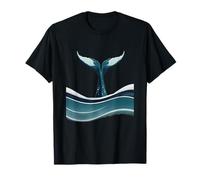 Whale Tail Ocean Wave Design T-Shirt