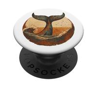 Whale Tail s Vintage Ocean Design s Whale Breach PopSockets Adhesive PopGrip