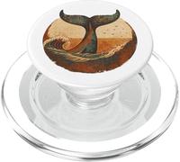 Whale Tail s Vintage Ocean Design s Whale Breach PopSockets PopGrip for MagSafe