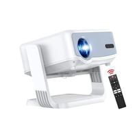 Whale TV Smart Projector - Native 1080P Full HD (4K Supported) Auto Keystone, 2.4G/5G WiFi & Bluetooth 5.2 Home Cinema Projector with Built-in Speaker - For iOS/Android/PS5/PC - White