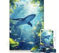 Whale Underwater Paradise Jigsaw Puzzles for Adults 1000 Piece Mental Workout Quiet Enjoyment Xmas Gift (38x26cm)