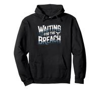 Whale Watcher Standing Bow Waiting Breach Watching Humpback Pullover Hoodie