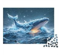 Whale Watching Adventure 1000-Piece Puzzle for Adults, 52x38cm/1000pcs; White Cardboard for Simple Sorting; for An Enjoyable Break at The Table