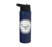 Whale Watching is a Human Rights Aquarian Stainless Steel Insulated Water Bottle