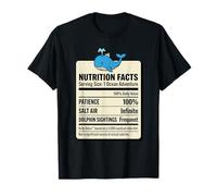 Whale Watching Nutrition Facts Marine Life Graphic T-Shirt