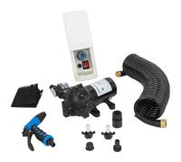 Whale WD4517E High-Pressure Wash Down Elite Pump Kit, 4.5 Gal./Min., 70 PSI, 12V Pump, Deck Fitting, 25-Ft. Hose and Trigger