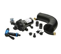Whale WD4527S High-Pressure Wash Down Pump, 4.5 Gal./Min., 70 PSI, 24V, with 25-Ft. Coil Hose and Adjustable Trigger