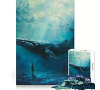 Whale Whispers Boy Dreams 1000 Piece Jigsaw Puzzles for Teenagers Jigsaw Cognitive Workout Calm Leisure Ideal Fit Winter Gift (50x75cm)