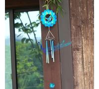 Whale Wind Chime for Outdoor with Wind Spinners, Hanging Decoration for Outdoor Garden, Patio, Backyard, Porch, Unique Wind Chime Gifts for Women and Retired Moms, Blue Whale
